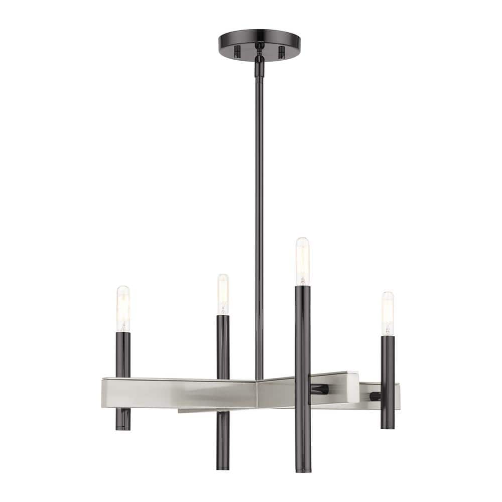 Willard 4-Light Black Chrome Chandelier price history on PriceWatchPro