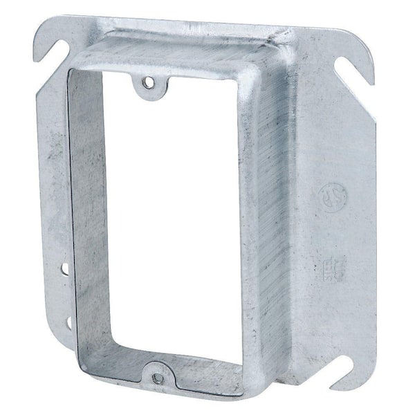 Steel City 1-Gang 4 in. Square Metal Electrical Box Mud Ring