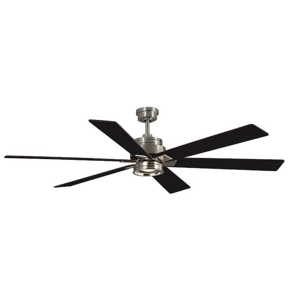 statewood 70 in led brushed nickel ceiling fan with light kit and remote cont 