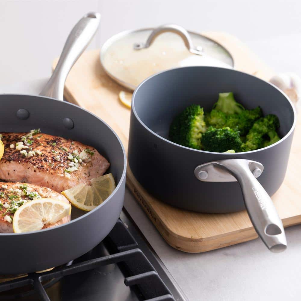 GreenPan Lima Black Aluminum Nonstick 12-Piece Cookware Set