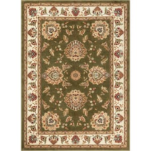 Timeless Abbasi Green 8 ft. x 11 ft. Traditional Area Rug