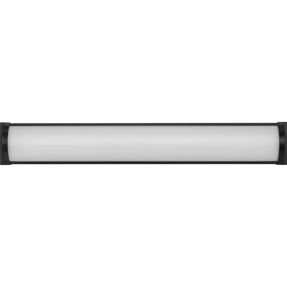 Matte Black 32" LED Linear Vanity Light with Acrylic Shade