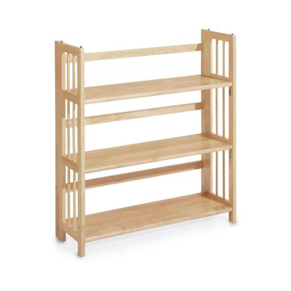 Unbranded Natural Folding/Stacking Open Bookcase