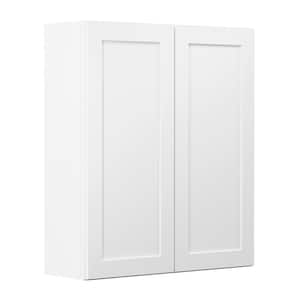 Denver White Painted Shaker Stock Ready to Assemble Wall Kitchen Cabinet 33 in. x 42 in. x 12 in.