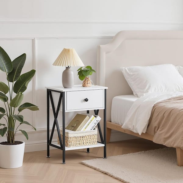 VECELO Versatile Nightstands X-Design Side End Table Night Stand