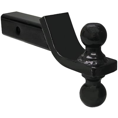 1-7/8 in. and 2 in. Towing Ball Mount with Dual Balls in Black