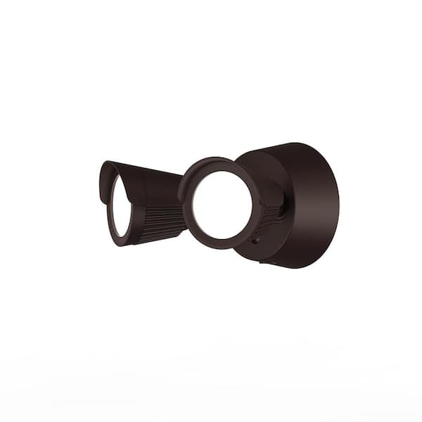 PROBRITE 22-Watt Bronze Outdoor Integrated LED Twin Head 5 CCT Tunable Security Light, 2250 Lumens
