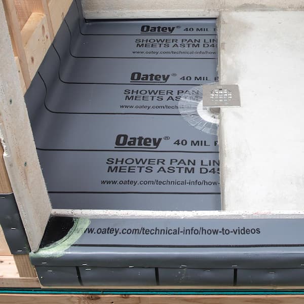 Oatey PVC Shower Pan Liner Kit 40 Mil 5 X 6 Foot Gray for sale online 