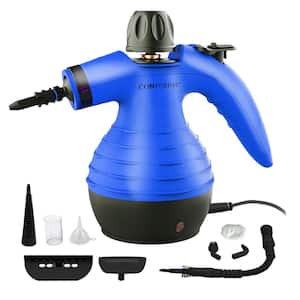 Commercial Handheld Pressurized Steam Cleaner with 9-Piece Accessories Corded (Blue)