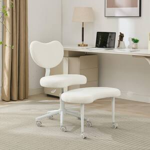 Teddy Fabric Adjustable Height Ergonomic Cross Legged Office Chair