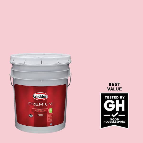 Glidden Premium 5 gal. PPG1184-2 Pleasing Pink Eggshell Interior Latex Paint