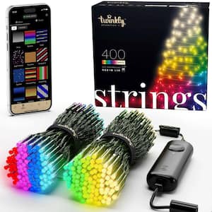105 ft. 400-Count Smooth Twinkling LED Mini Warm Multi-Color String Lights (4 Pack)