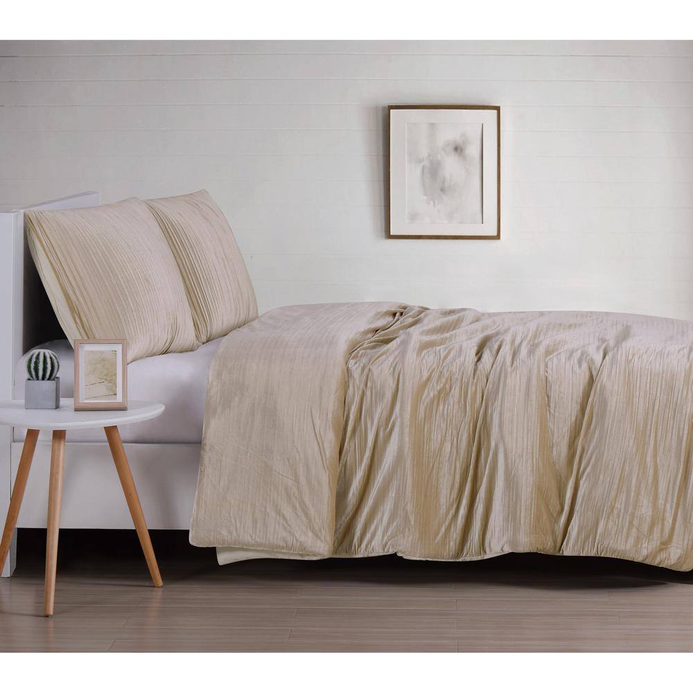 Champagne Full Velvet Down Alternative Comforter Set