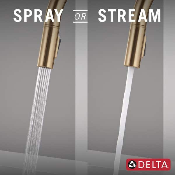 Delta Nicoli Gold Champagne Bronze 17.06 in. H Pull Down Sprayer