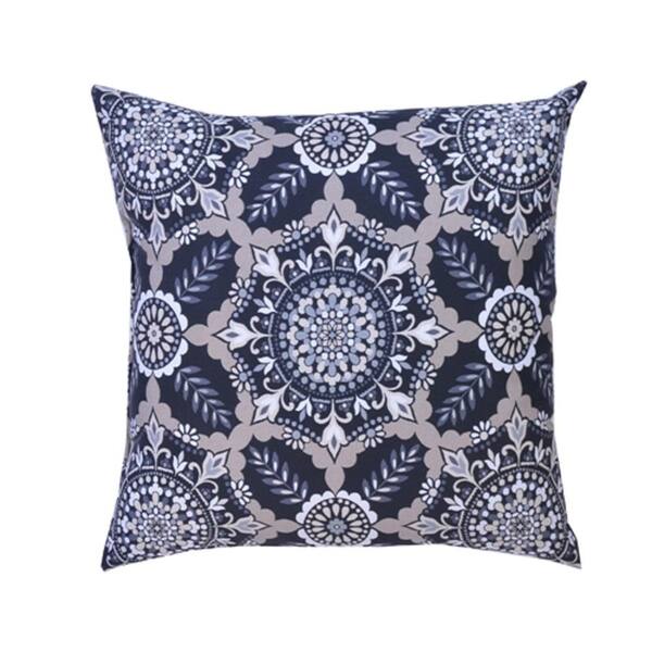 Hampton Bay Black Tile Square Outdoor Throw Pillows (2-Pack)-7680 ...