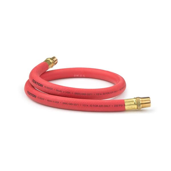 TEKTON 3 ft. x 1/2 in. I.D. Rubber Lead-In Air Hose (250 PSI)