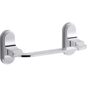 Industrial Single Toilet Paper Holder in Polished Chrome