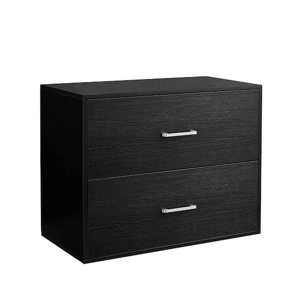 Wateday Black File Cabinet with 2-Drawers