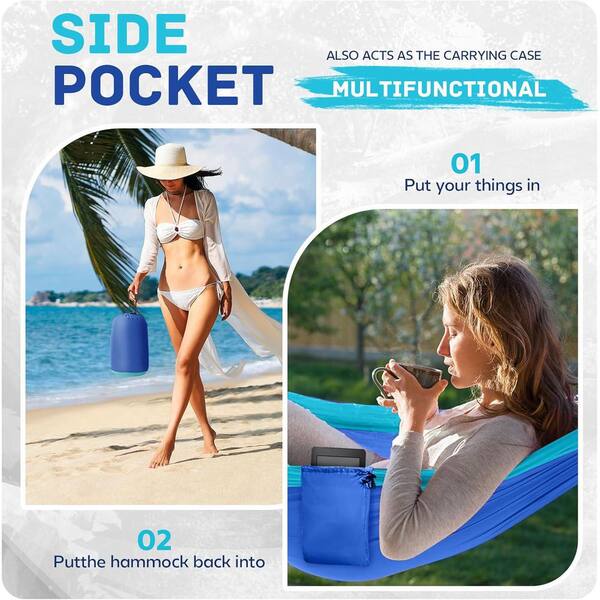 SenQWFa 8.8 ft. Portable Single or Double Travel Swing Nylon