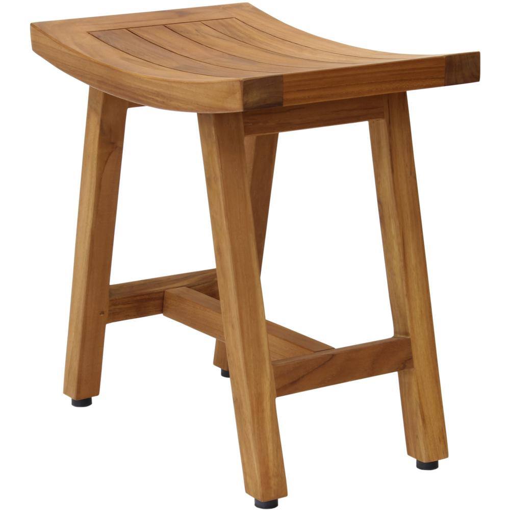 Luxurious 18" Oil-Rubbed Teak Spa Shower Bench