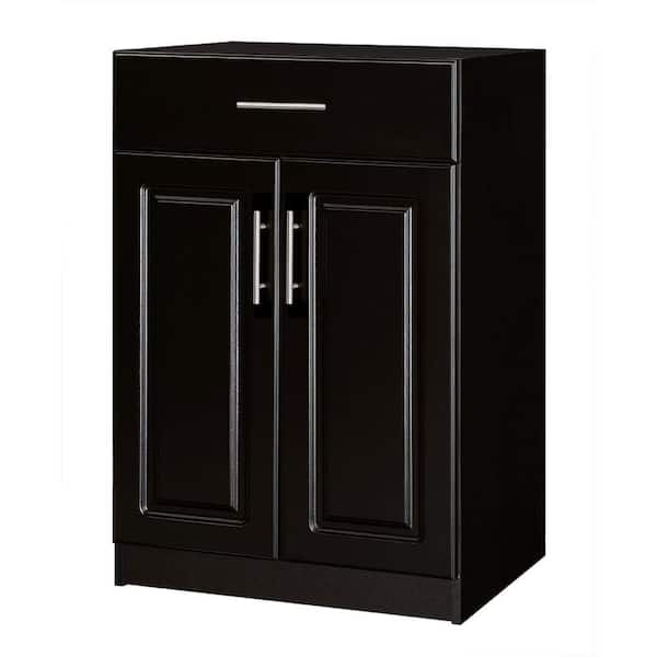 Hampton Bay Select 18.62 in. D x 23.98 in. W x 35.98 in. H 2-Door Base Cabinet Wood Closet System with Drawer in Espresso