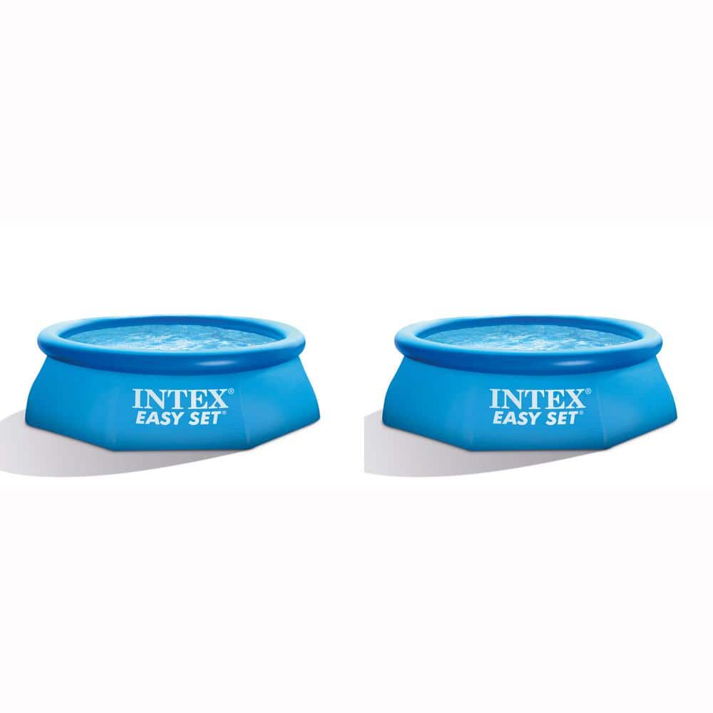 Intex 8 ft. x 30 in. Round Easy Set Inflatable Above Ground Summer