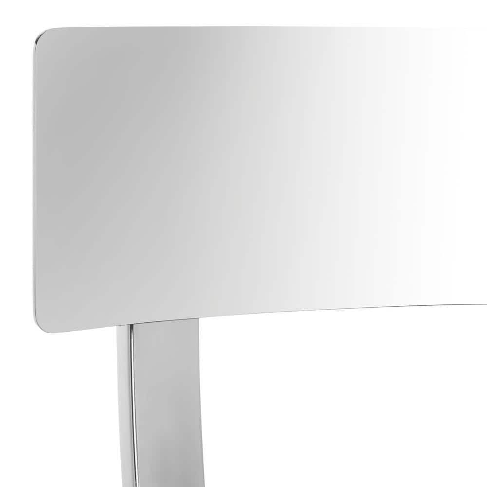 Abby 19'' White and Chrome Modern Side Chairs, Set of 2