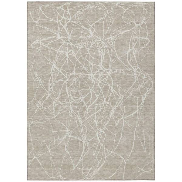 Chantille Machine Washable Indoor/Outdoor Abstract ACN2826 Beige 10 ft. x 14 ft. Area Rug