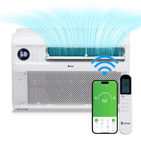 Winado 12000 BTU (DOE) 115 Volts Inverter WIFI Window Air Conditioner Cools 550 Sq. Ft. with Remote in White