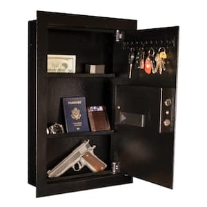 0.35 cu. ft. Steel Wall Safe with Electronic Lock, Black