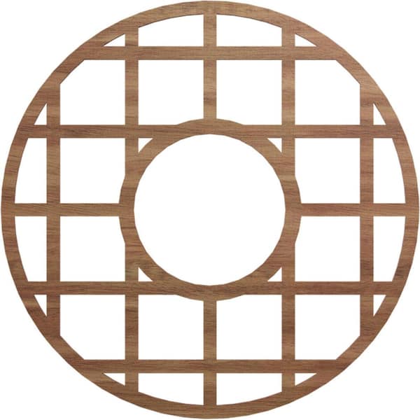 Ekena Millwork 0.25 in. x 28 in. x 28 in. Wood (Walnut) Medallion Moulding