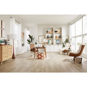 Vert Haus Sebastian Sand Oak 10 mm T x 7.4 in. x 47.2 in. Waterproof Hybrid Resilient Flooring (540 sq. ft. /pallet)