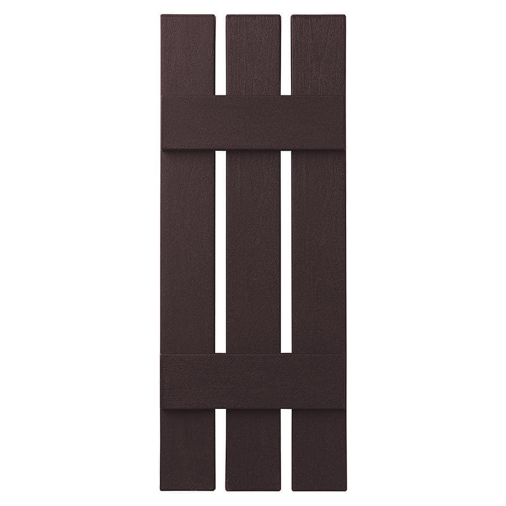 12 in. x 35 in.Polypropylene 3-Board Open Board and Batten Shutters Pair in Winestone price history on PriceWatchPro