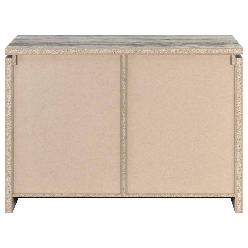 Gray Driftwood 2-Door Accent Cabinet with Adjustable Shelving