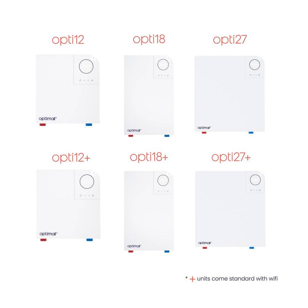 Optimal 18kW White Electric Tankless Water Heater