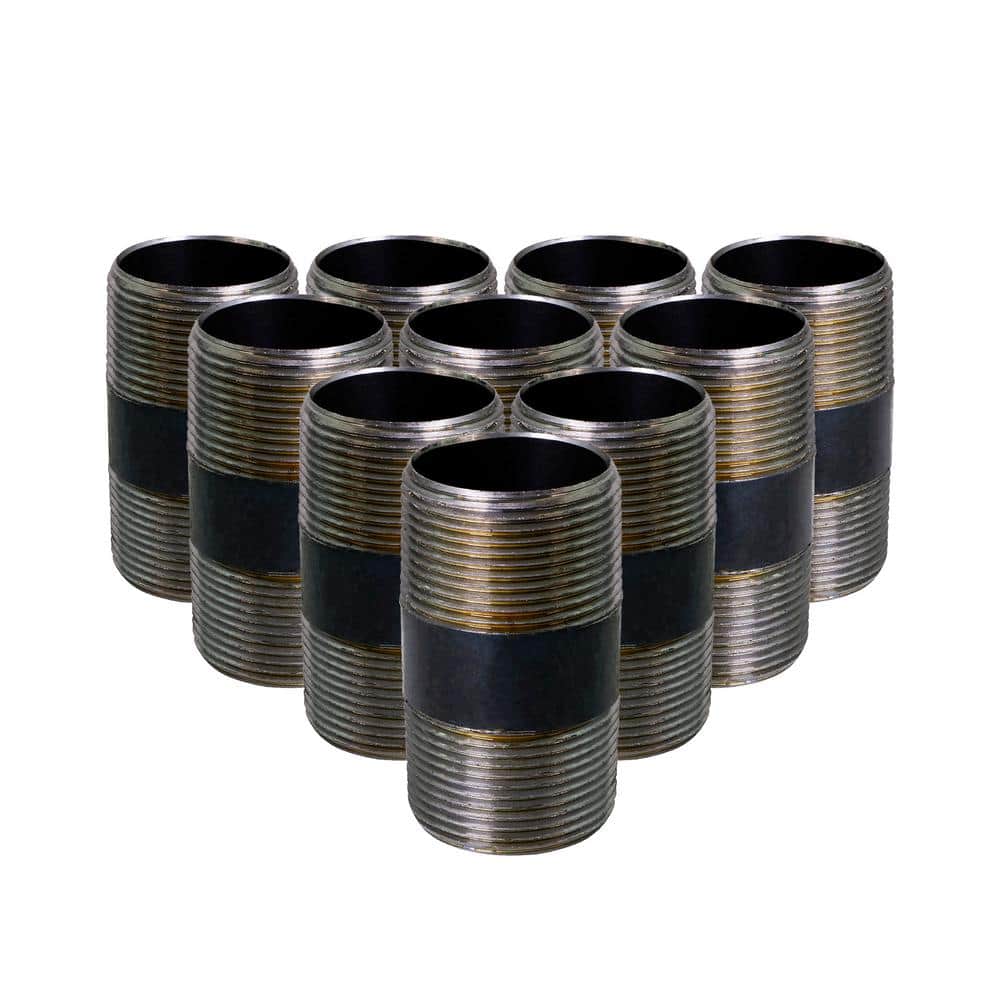 Black Steel Pipe, 3/4 in. x 2-1/2 in. Nipple Fitting (Pack of 10) price history on PriceWatchPro
