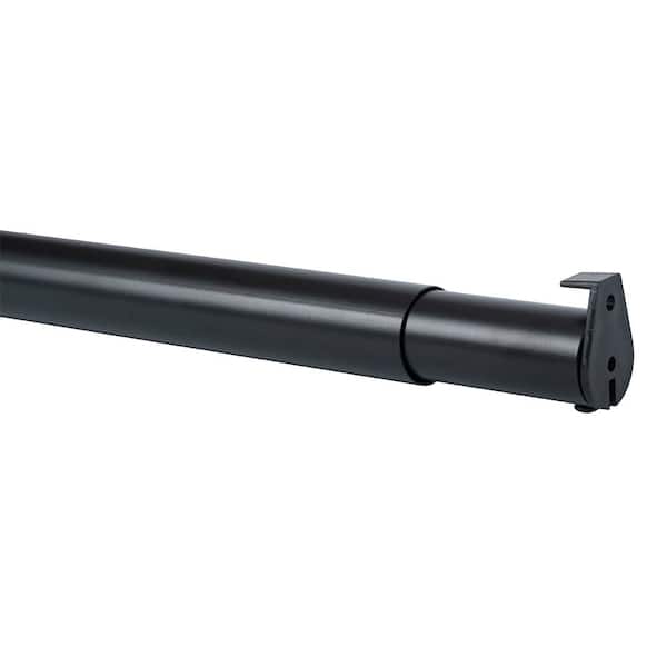 18 in. - 30 in. W Matte black Steel Tension Adjustable Closet Rod