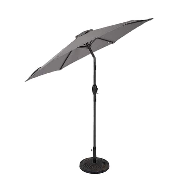 Unbranded 7.5 ft. Market Patio Umbrella in Gray