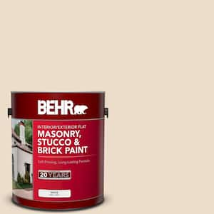 1 gal. #N260-1 Vanilla Mocha Flat Masonry, Stucco and Brick Interior/Exterior Paint