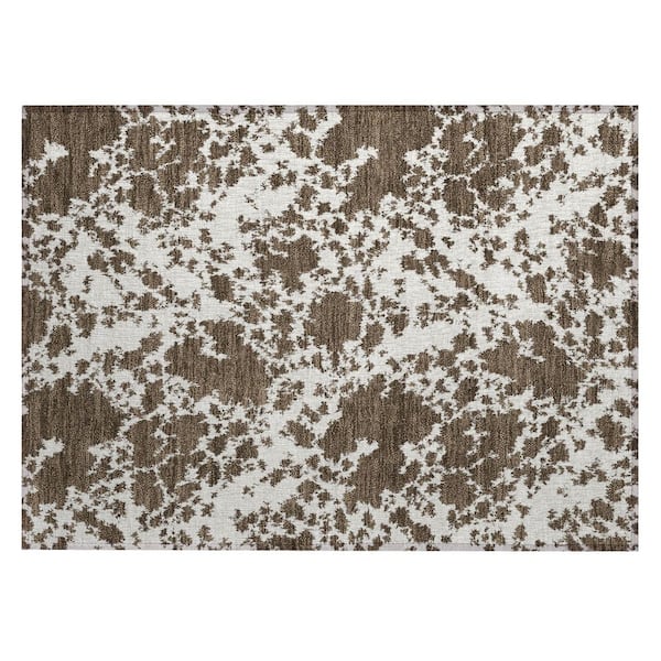 Chantille Machine Washable Indoor/Outdoor Abstract ACN2919 Chocolate 2 ft. x 3 ft. Accent Rug