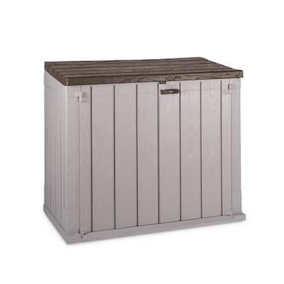 29.5 in. x 51 in. Taupe Gray/Brown Stora Way All Weather Outdoor Storage Shed Cabinet