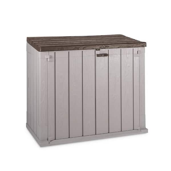 TOOMAX 29.5 in. x 51 in. Taupe Gray/Brown Stora Way All Weather Outdoor Storage Shed Cabinet