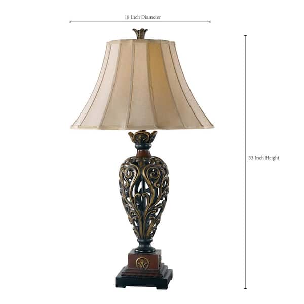 Kenroy Home Iron Lace 33 In Golden, Kenroy Home Lamps
