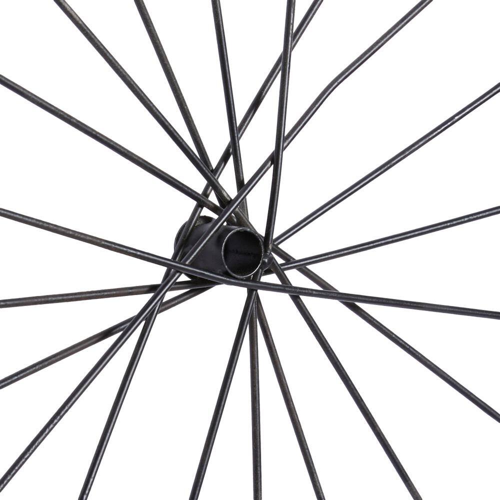 Large Black Metal Abstract Wheel Design Wall Art, 48" x 30.5"
