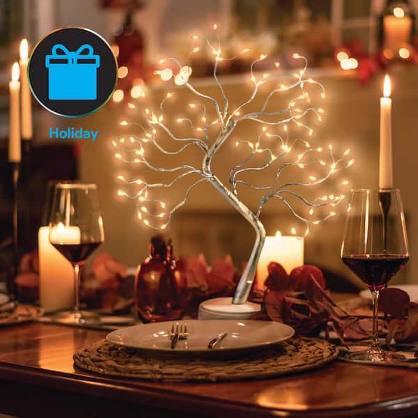 Tzumi Aura LED GloTree Tabletop Tree Light 9004HD - The Home Depot