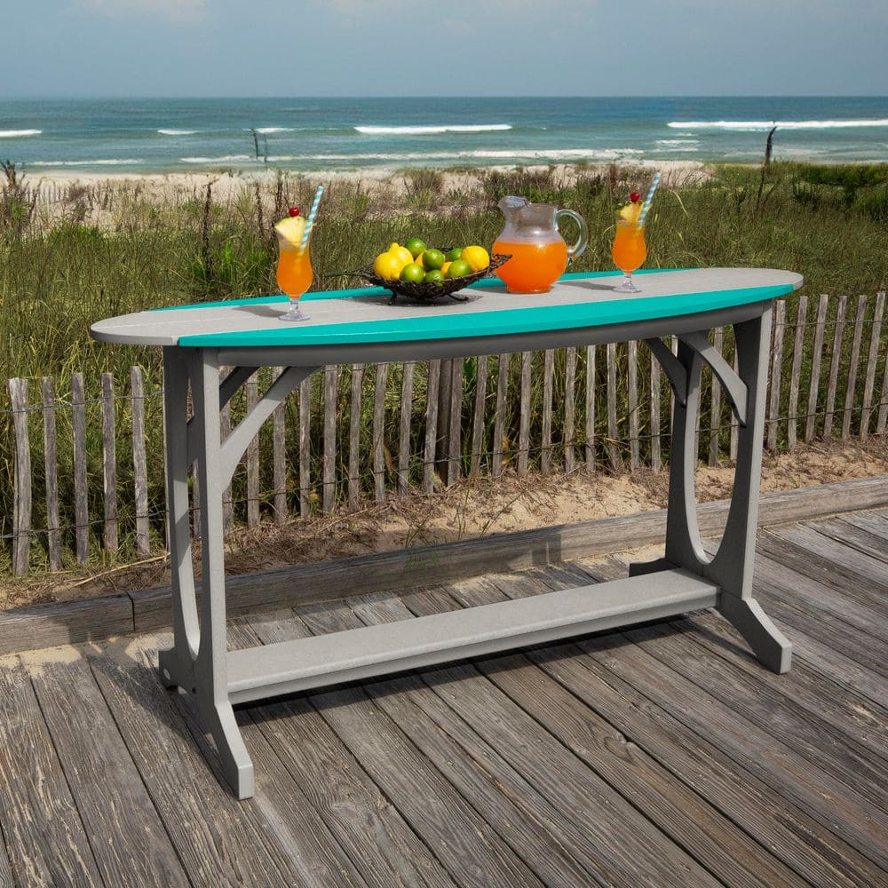 Shoreline Cove Gray / Seaglass Blue HDPE Bar-Height Table price history on PriceWatchPro