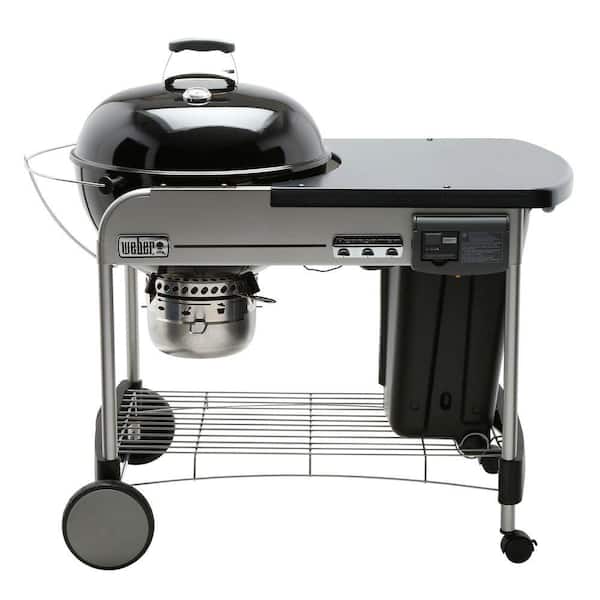 Weber 22 in. Performer Deluxe Charcoal Grill in Black with Built-In Thermometer and Digital Timer