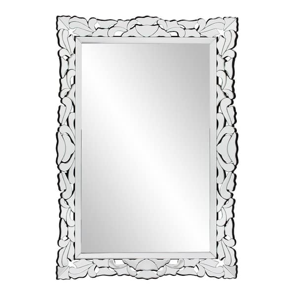 Marley Forrest 39 in. H x 27 in. W Medium Rectangle Mirrored Hooks Casual Mirror