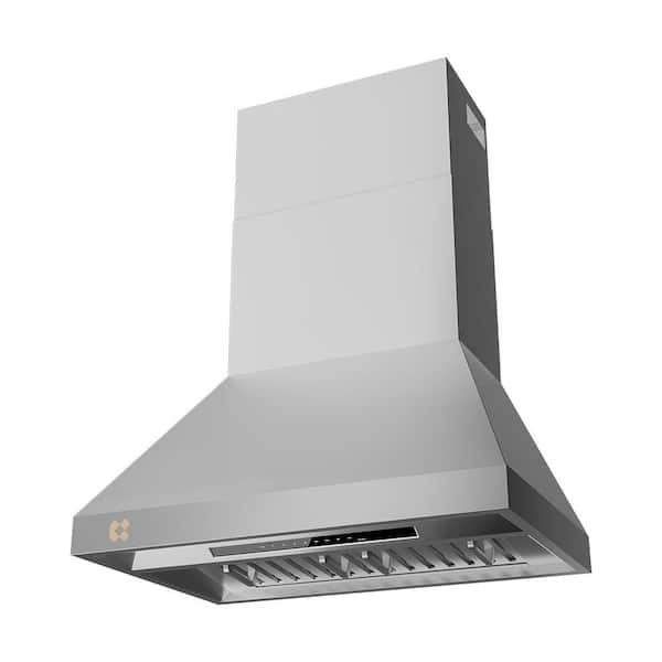 Professional Series 36 inch 304 Stainless Steel Wall Mount Range Hood with 4-Speed Levels and Smart Control