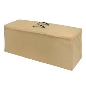 Basics Water Resistant Outdoor Patio Cushion and Cover Storage Bag, 48 in. W x 16 in. D x 22 in. H, Beige